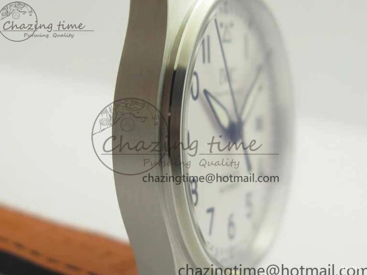 MIROTIME 0328 Efficient Mark XVIII Le Petit Prince IW327001 SS MKS 1:1 Best Edition White Dial On Leather Strap MIYOTA9015 V 7220